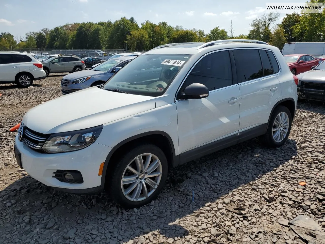 2016 Volkswagen Tiguan S VIN: WVGAV7AX7GW562068 Lot: 69411974