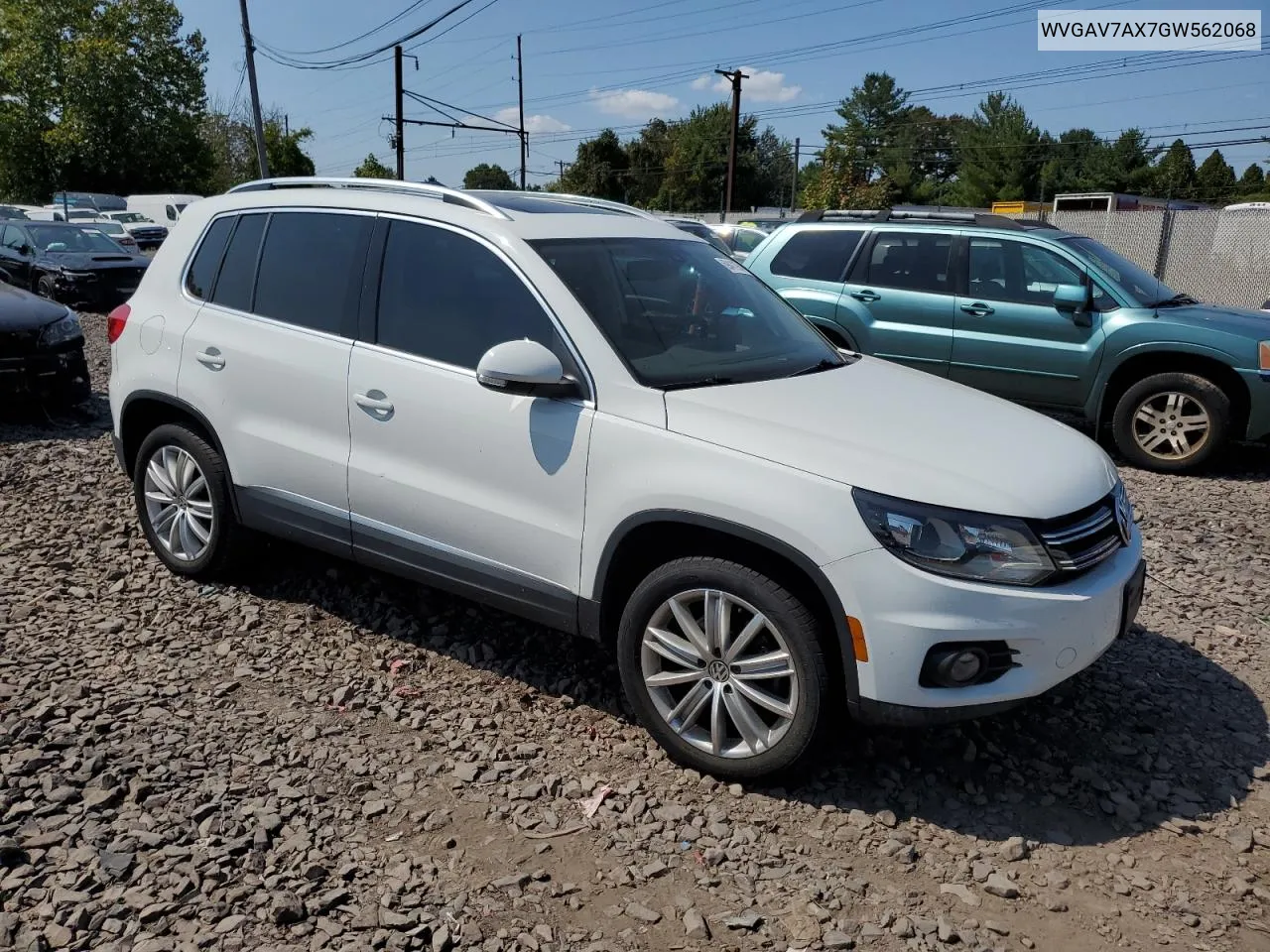 2016 Volkswagen Tiguan S VIN: WVGAV7AX7GW562068 Lot: 69411974