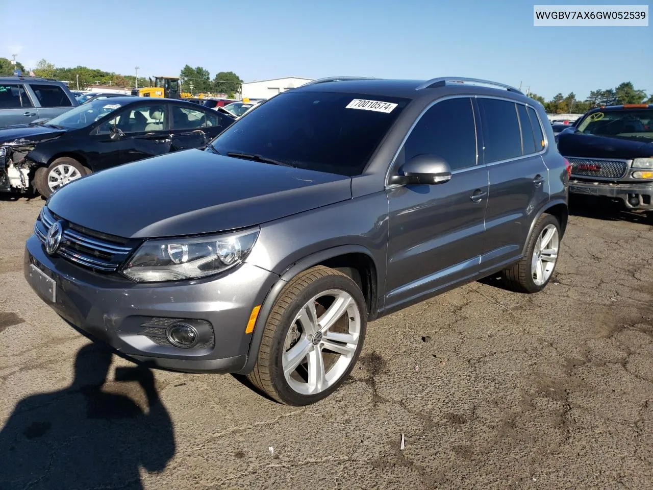 2016 Volkswagen Tiguan S VIN: WVGBV7AX6GW052539 Lot: 70010574