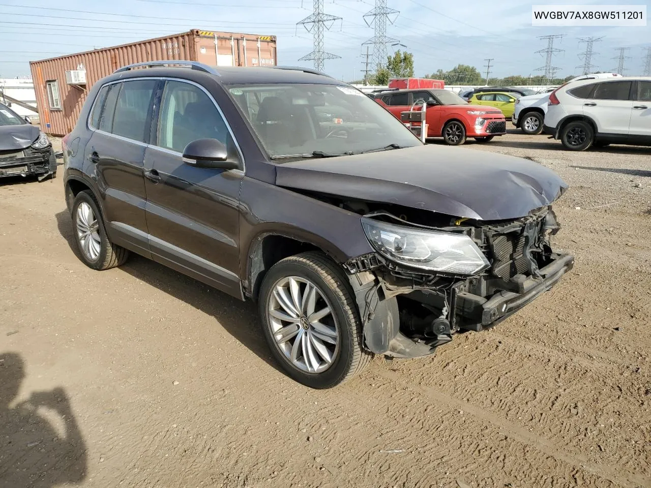 2016 Volkswagen Tiguan S VIN: WVGBV7AX8GW511201 Lot: 71017564