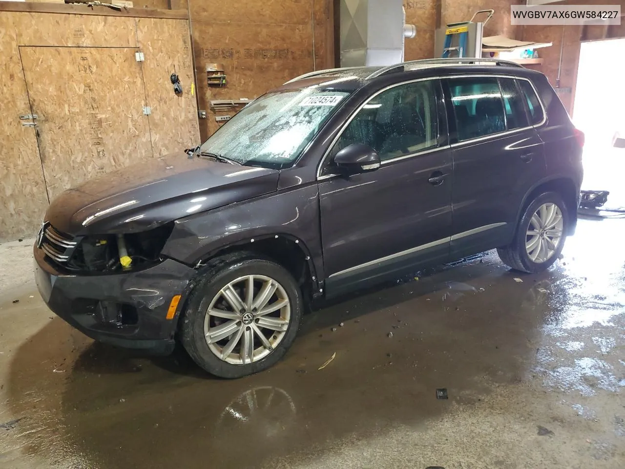 2016 Volkswagen Tiguan S VIN: WVGBV7AX6GW584227 Lot: 71024574