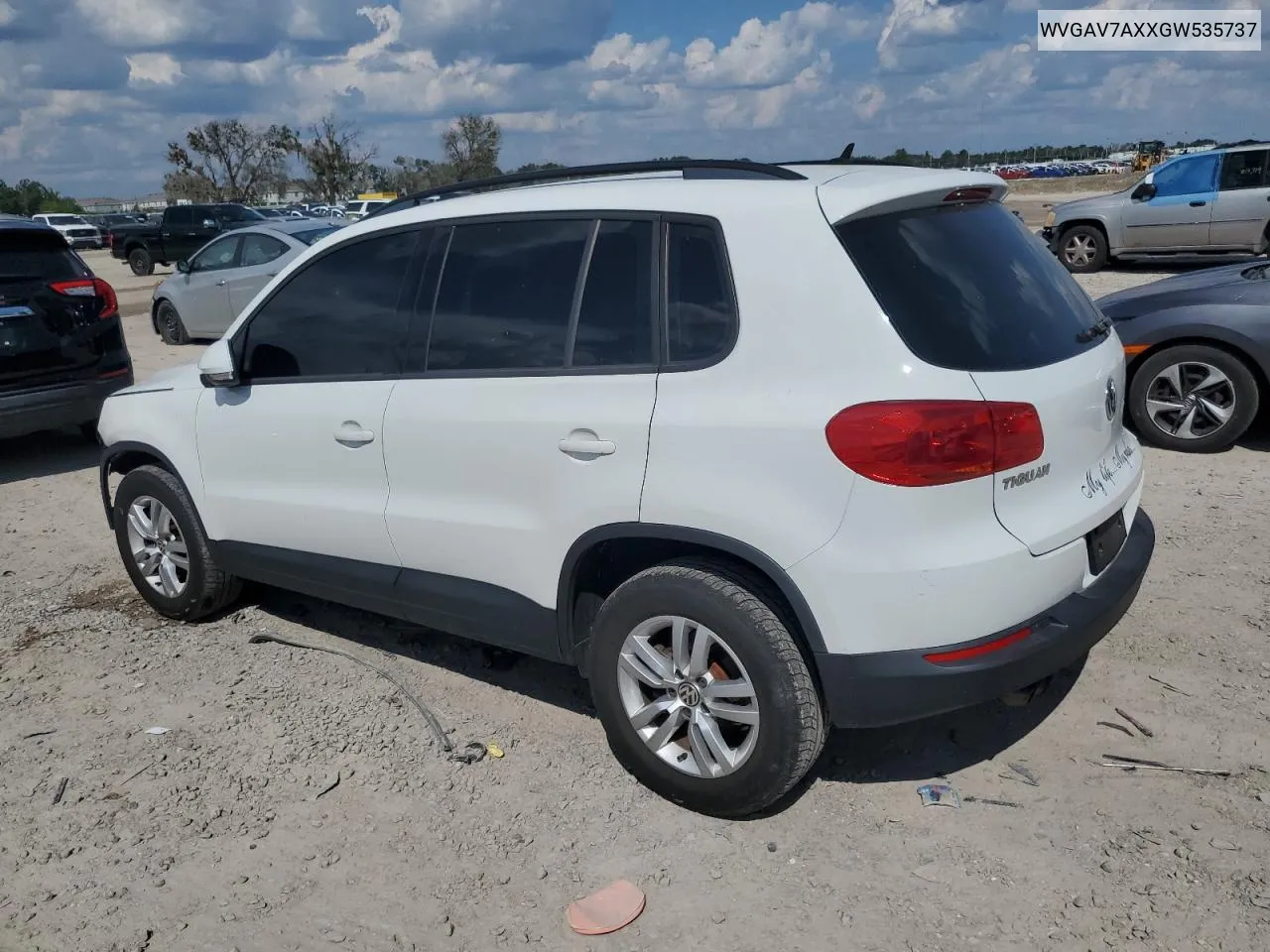 WVGAV7AXXGW535737 2016 Volkswagen Tiguan S