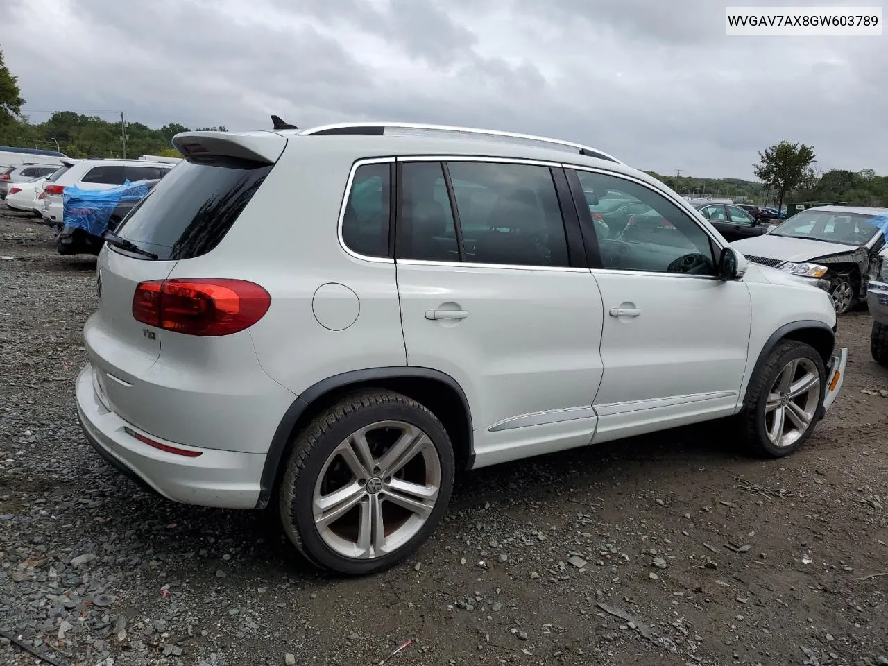 2016 Volkswagen Tiguan S VIN: WVGAV7AX8GW603789 Lot: 72176914