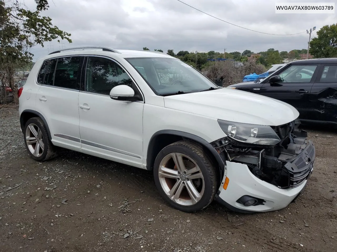 2016 Volkswagen Tiguan S VIN: WVGAV7AX8GW603789 Lot: 72176914