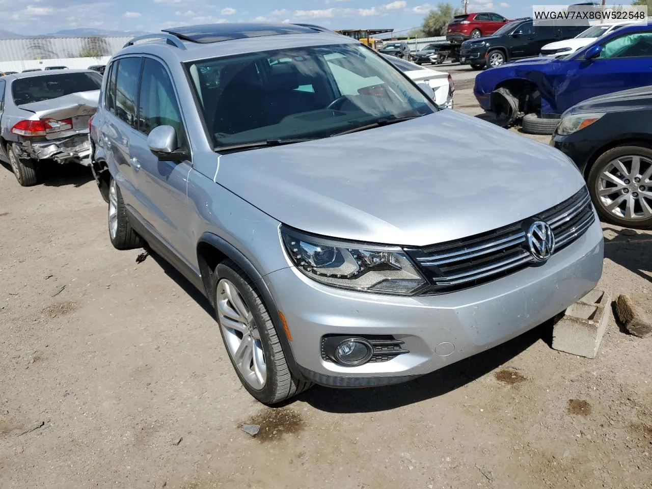 2016 Volkswagen Tiguan S VIN: WVGAV7AX8GW522548 Lot: 72180134