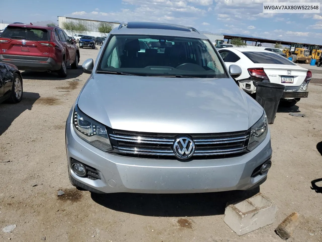 2016 Volkswagen Tiguan S VIN: WVGAV7AX8GW522548 Lot: 72180134