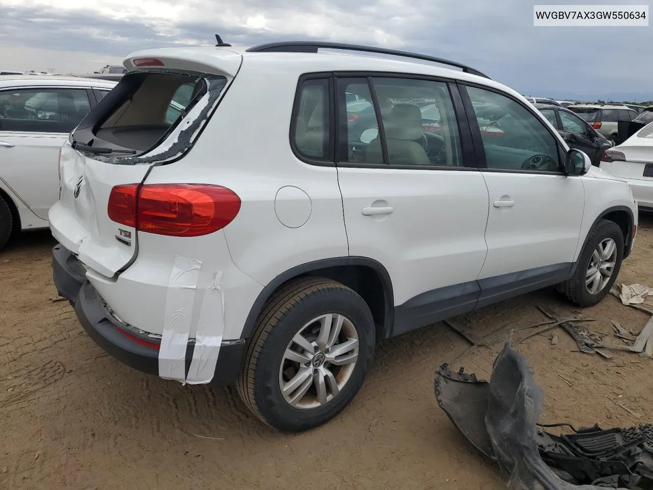 WVGBV7AX3GW550634 2016 Volkswagen Tiguan S