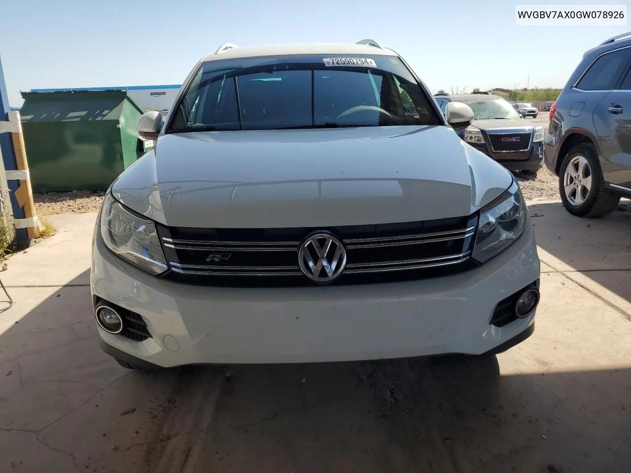 2016 Volkswagen Tiguan S VIN: WVGBV7AX0GW078926 Lot: 72590794