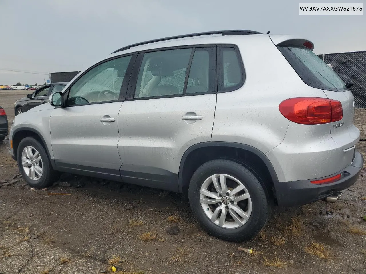 WVGAV7AXXGW521675 2016 Volkswagen Tiguan S