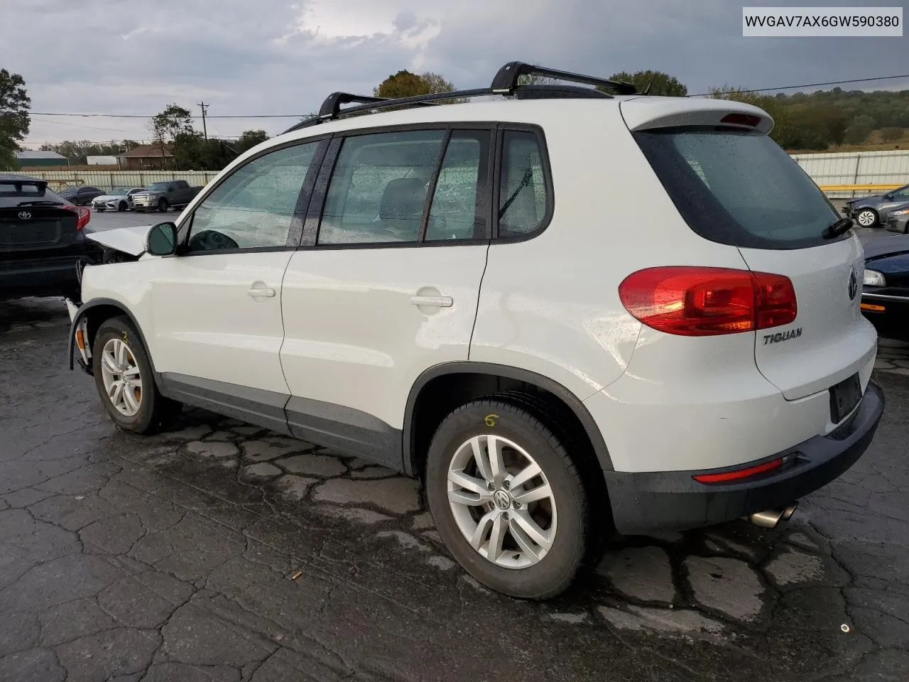 2016 Volkswagen Tiguan S VIN: WVGAV7AX6GW590380 Lot: 73014214