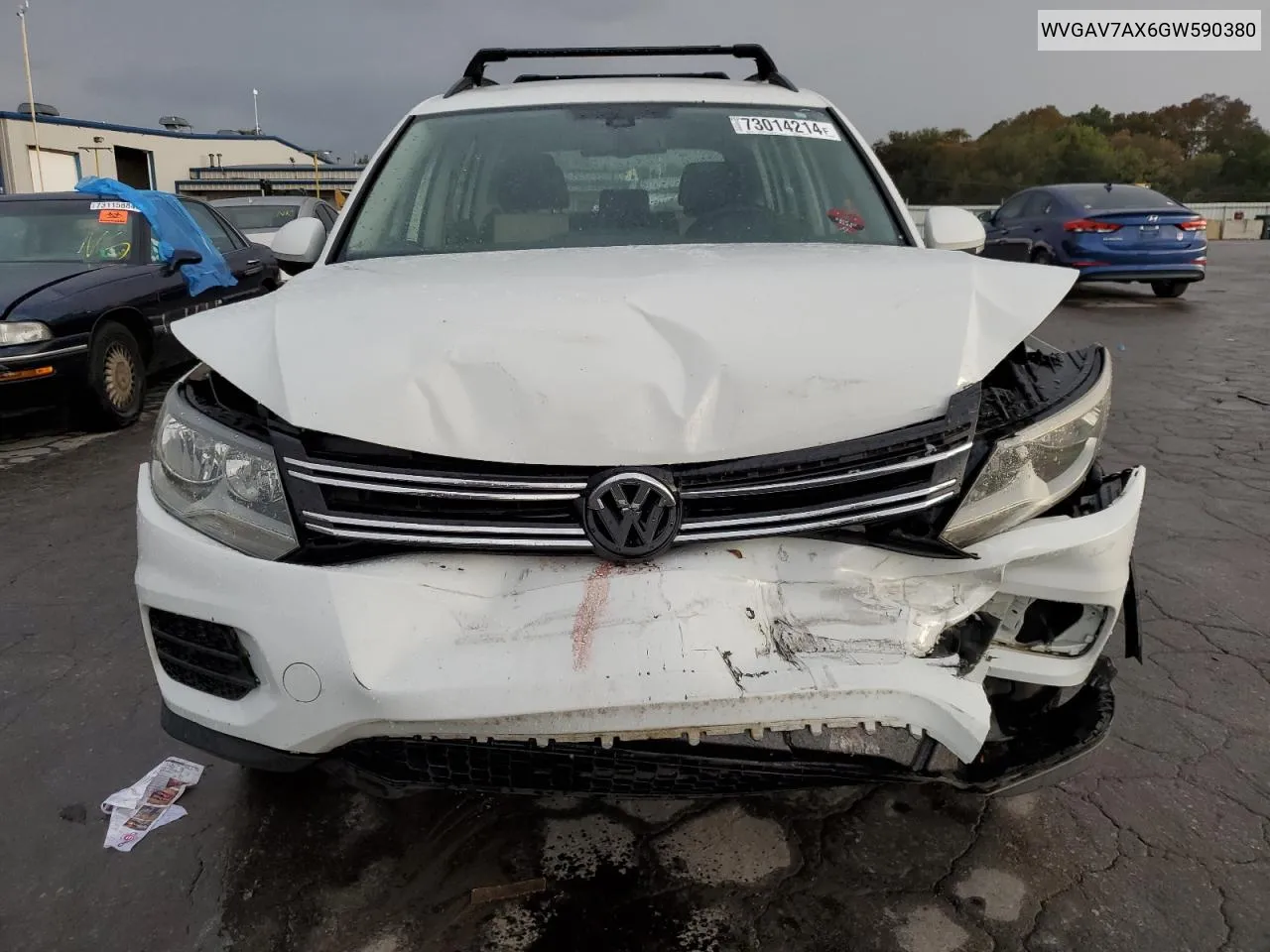 2016 Volkswagen Tiguan S VIN: WVGAV7AX6GW590380 Lot: 73014214