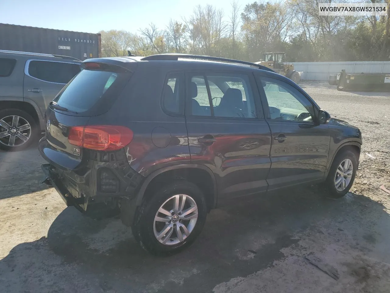 WVGBV7AX8GW521534 2016 Volkswagen Tiguan S