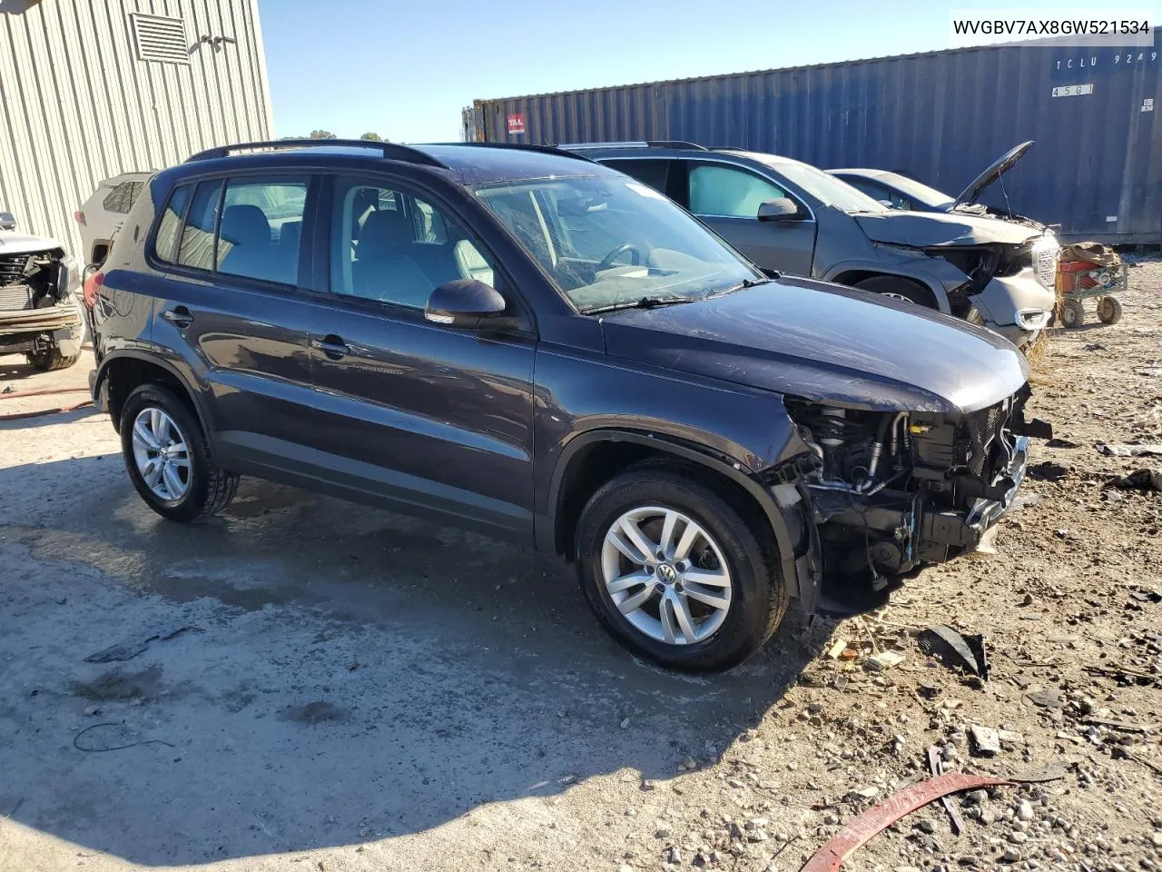 2016 Volkswagen Tiguan S VIN: WVGBV7AX8GW521534 Lot: 73118714