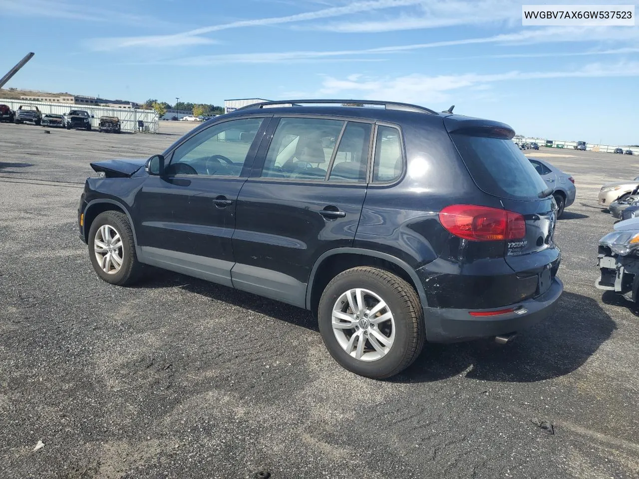 2016 Volkswagen Tiguan S VIN: WVGBV7AX6GW537523 Lot: 73331824