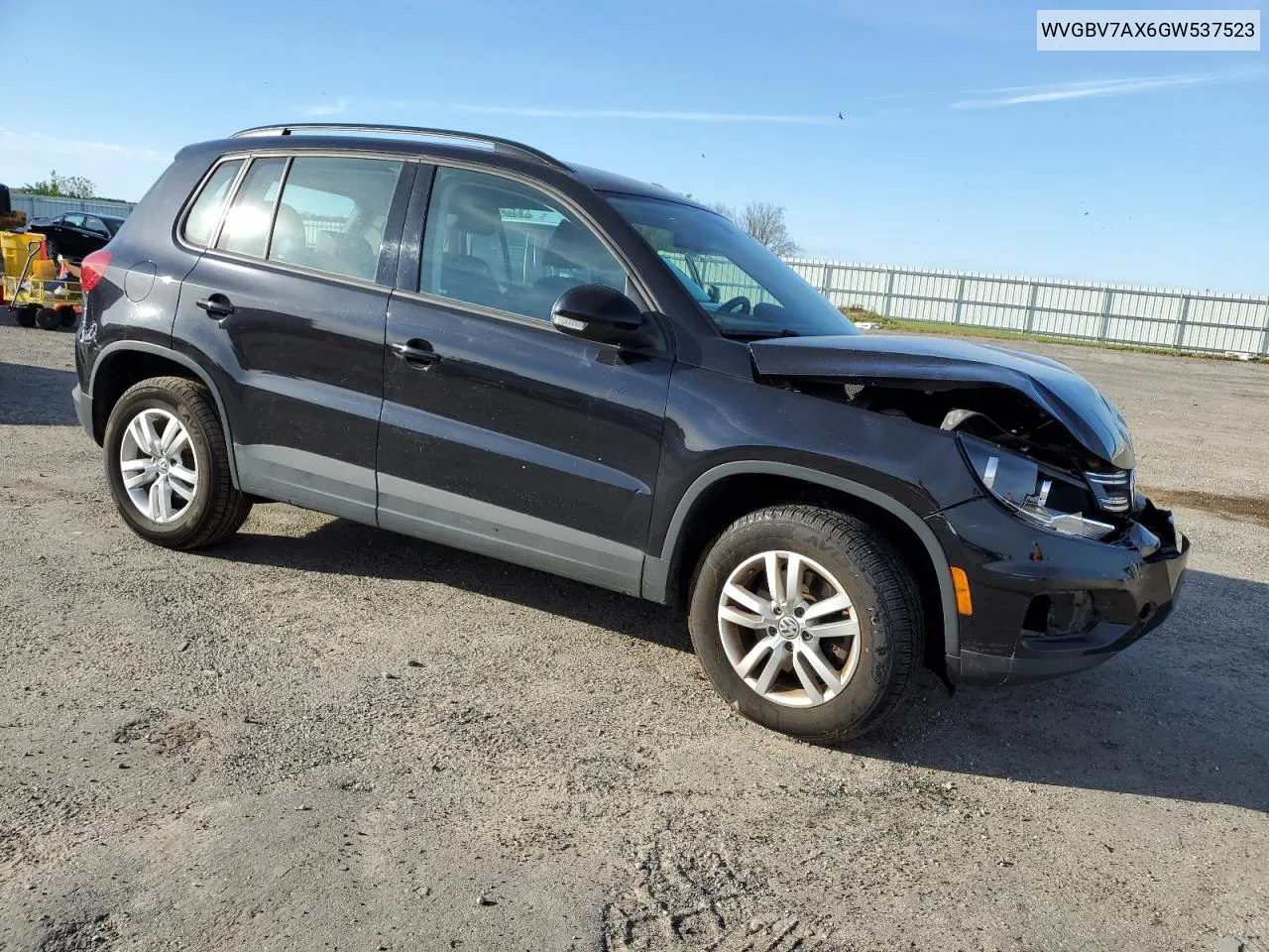 2016 Volkswagen Tiguan S VIN: WVGBV7AX6GW537523 Lot: 73331824