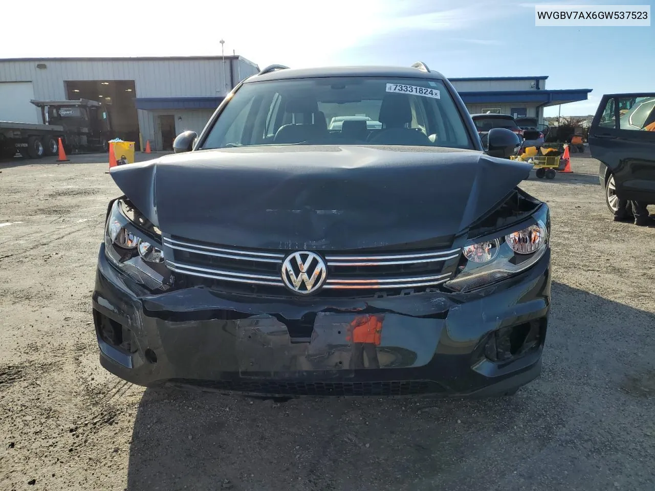 2016 Volkswagen Tiguan S VIN: WVGBV7AX6GW537523 Lot: 73331824