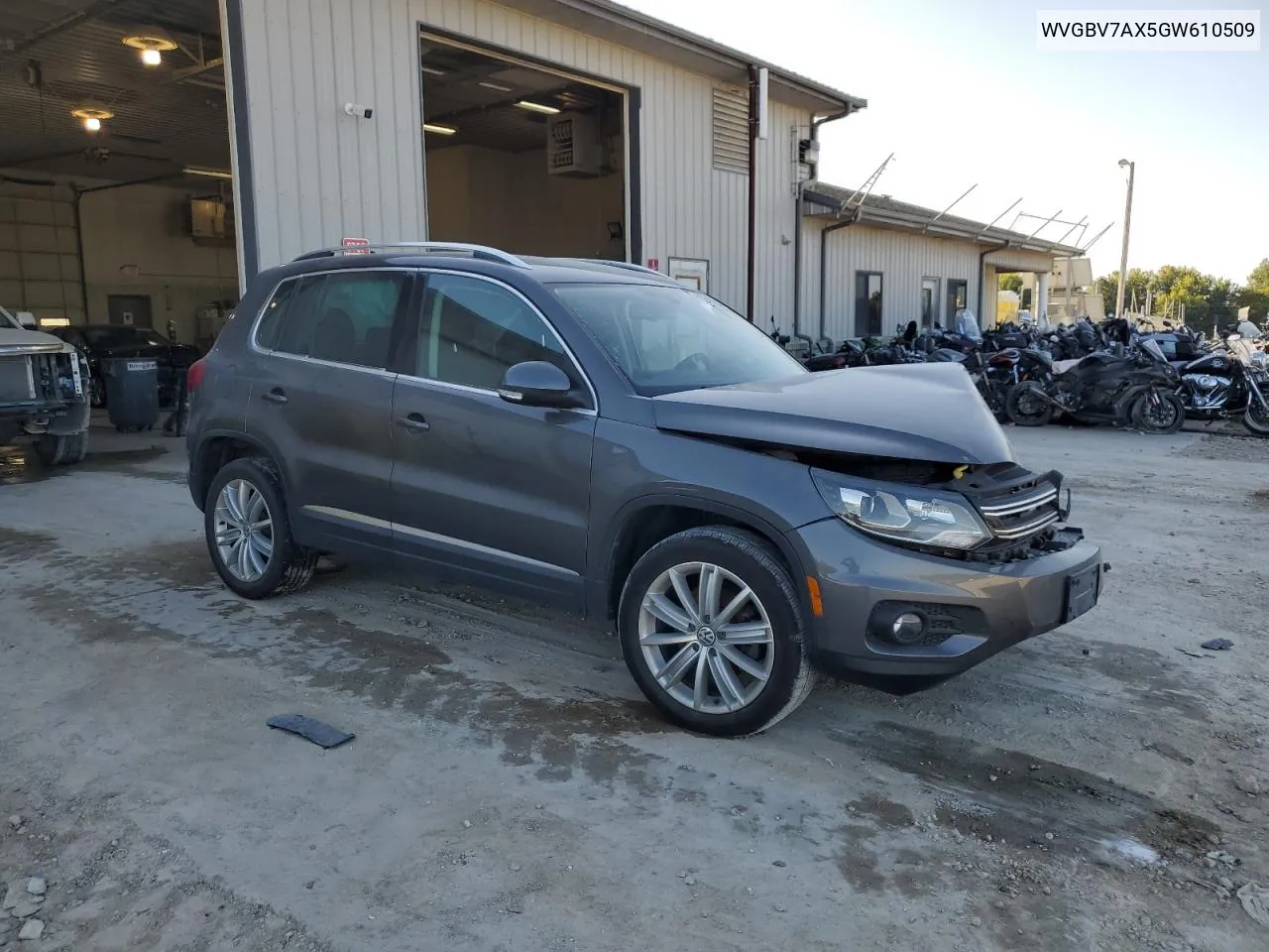 2016 Volkswagen Tiguan S VIN: WVGBV7AX5GW610509 Lot: 73348754