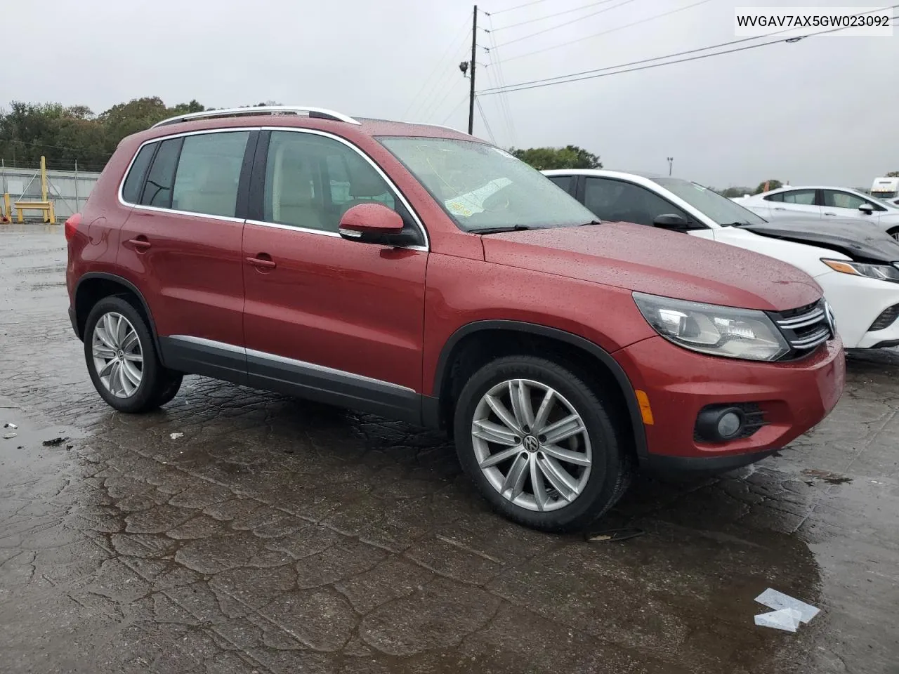 2016 Volkswagen Tiguan S VIN: WVGAV7AX5GW023092 Lot: 73351844