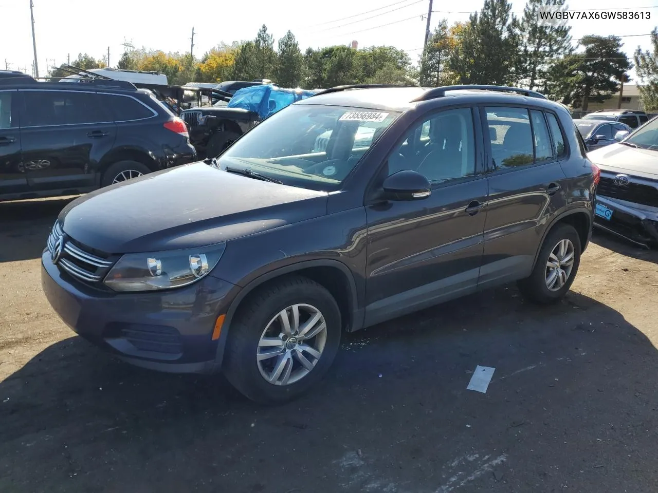 2016 Volkswagen Tiguan S VIN: WVGBV7AX6GW583613 Lot: 73556984