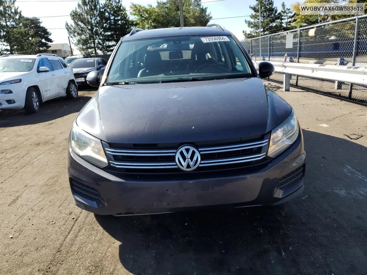 2016 Volkswagen Tiguan S VIN: WVGBV7AX6GW583613 Lot: 73556984