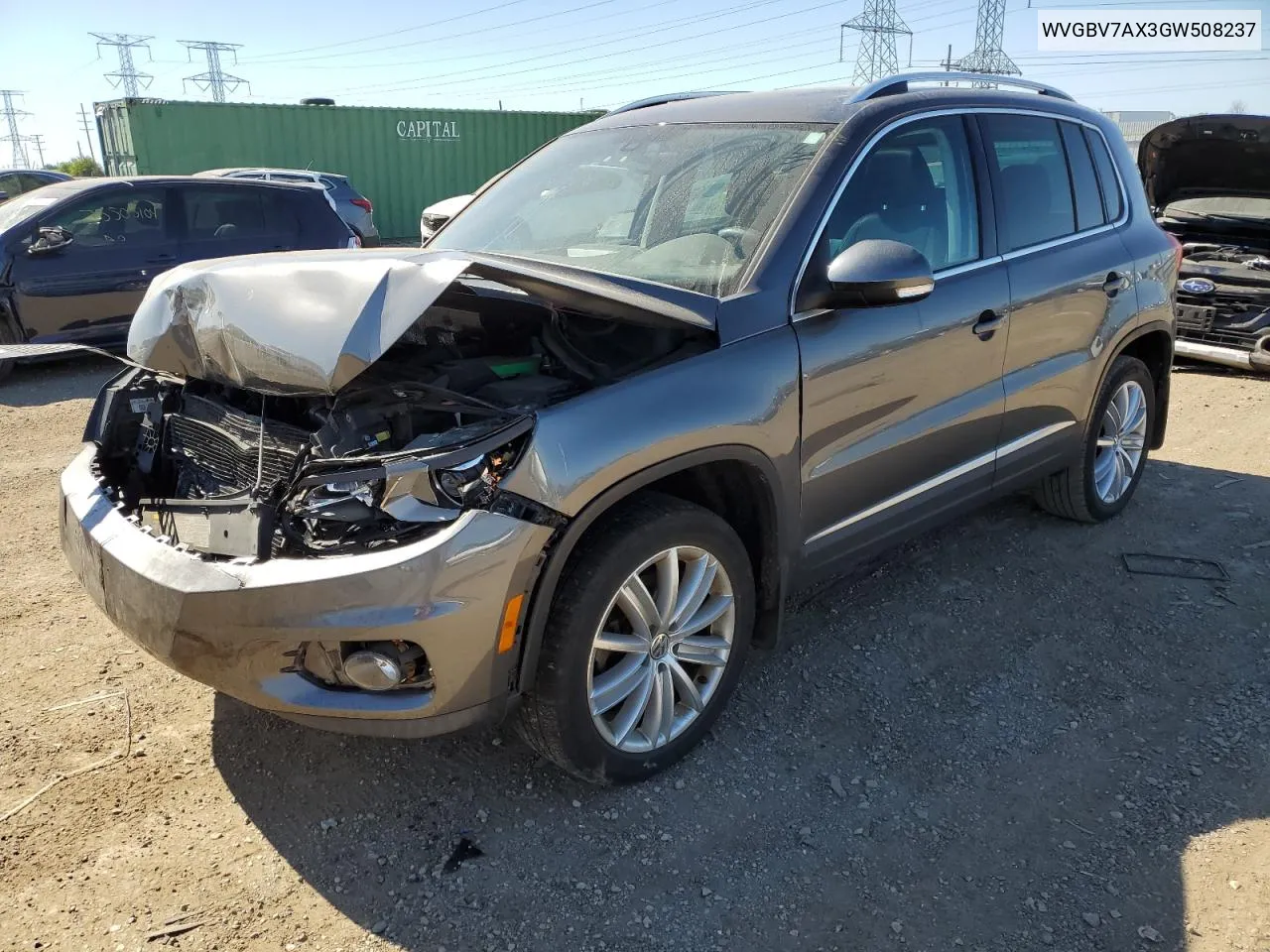 WVGBV7AX3GW508237 2016 Volkswagen Tiguan S