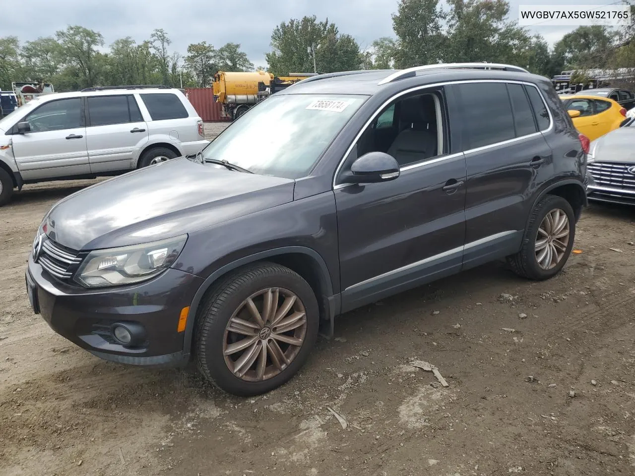 2016 Volkswagen Tiguan S VIN: WVGBV7AX5GW521765 Lot: 73658174