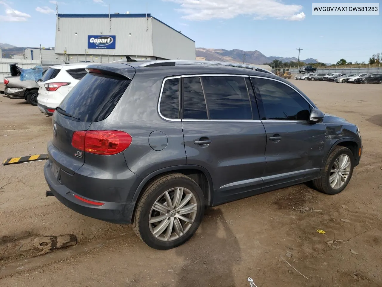 2016 Volkswagen Tiguan S VIN: WVGBV7AX1GW581283 Lot: 74119384