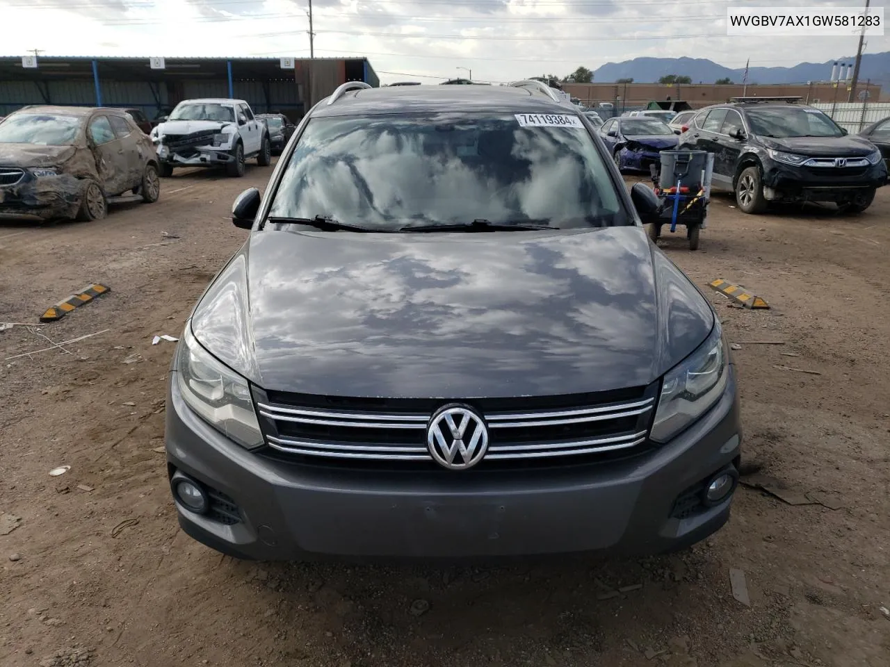 2016 Volkswagen Tiguan S VIN: WVGBV7AX1GW581283 Lot: 74119384