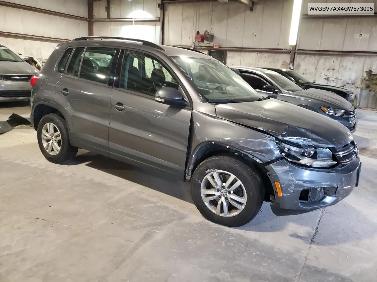 2016 Volkswagen Tiguan S VIN: WVGBV7AX4GW573095 Lot: 74278264