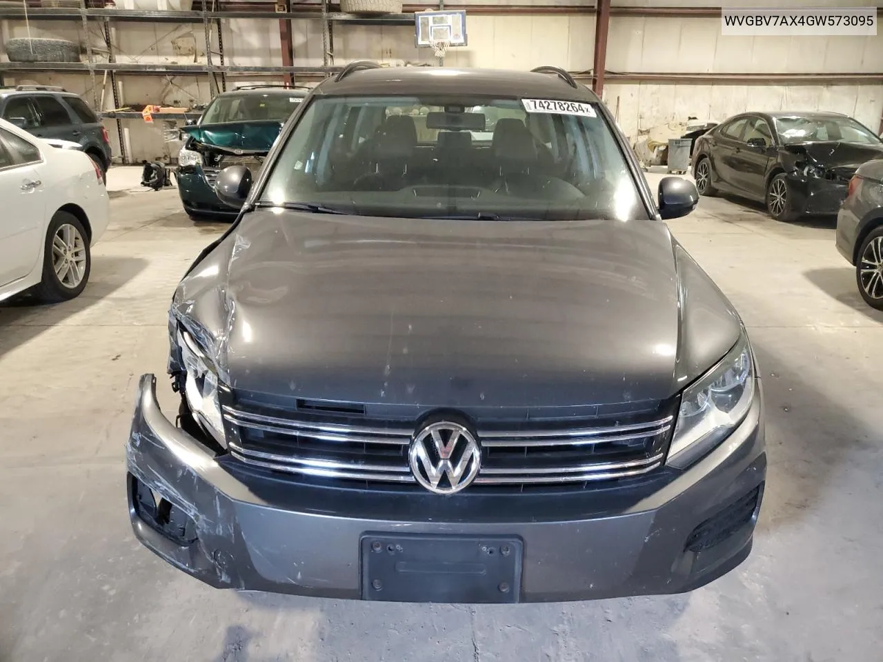 2016 Volkswagen Tiguan S VIN: WVGBV7AX4GW573095 Lot: 74278264