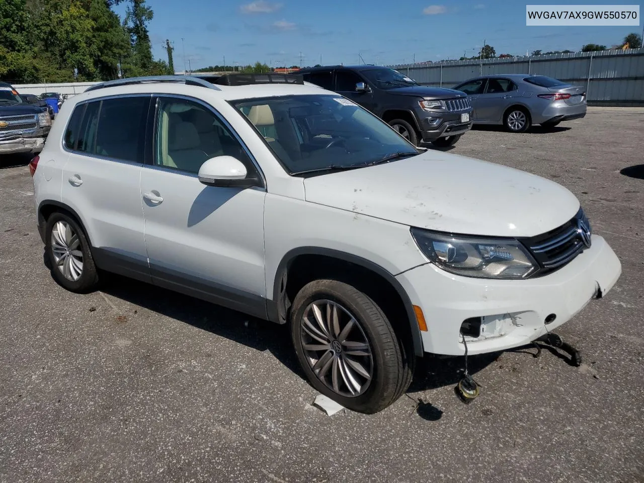 2016 Volkswagen Tiguan S VIN: WVGAV7AX9GW550570 Lot: 74389274