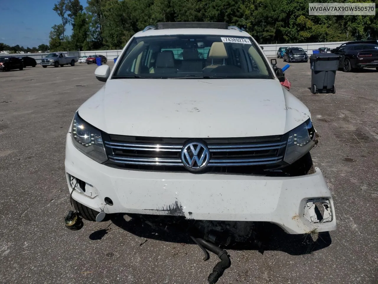 2016 Volkswagen Tiguan S VIN: WVGAV7AX9GW550570 Lot: 74389274