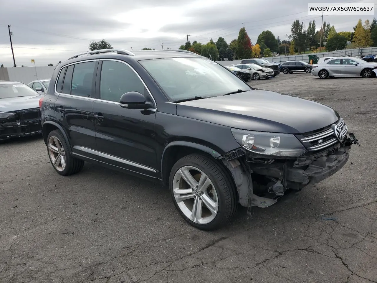 2016 Volkswagen Tiguan S VIN: WVGBV7AX5GW606637 Lot: 74683334