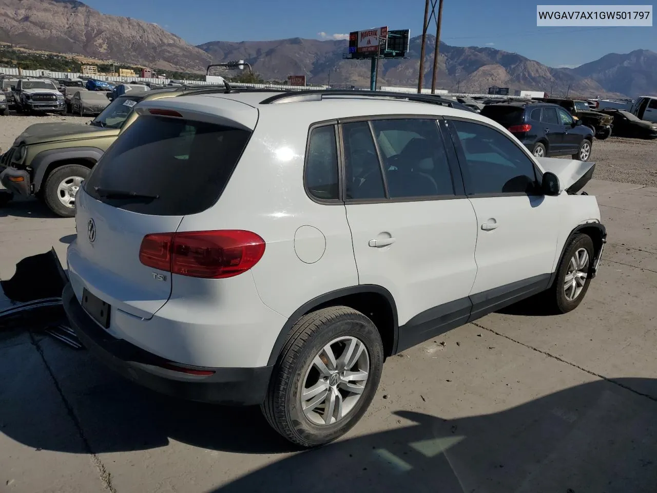 2016 Volkswagen Tiguan S VIN: WVGAV7AX1GW501797 Lot: 74859364