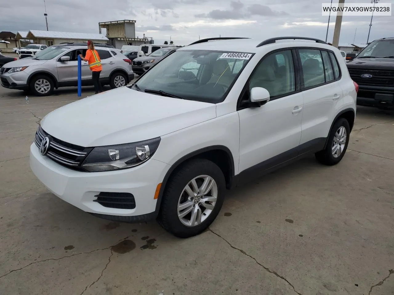 WVGAV7AX9GW578238 2016 Volkswagen Tiguan S