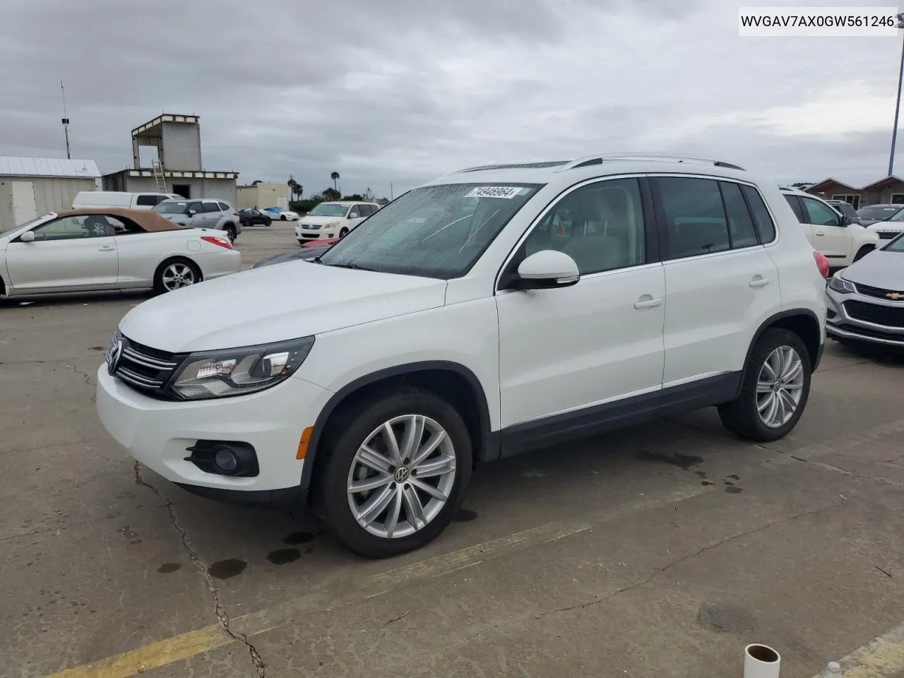 2016 Volkswagen Tiguan S VIN: WVGAV7AX0GW561246 Lot: 74946964