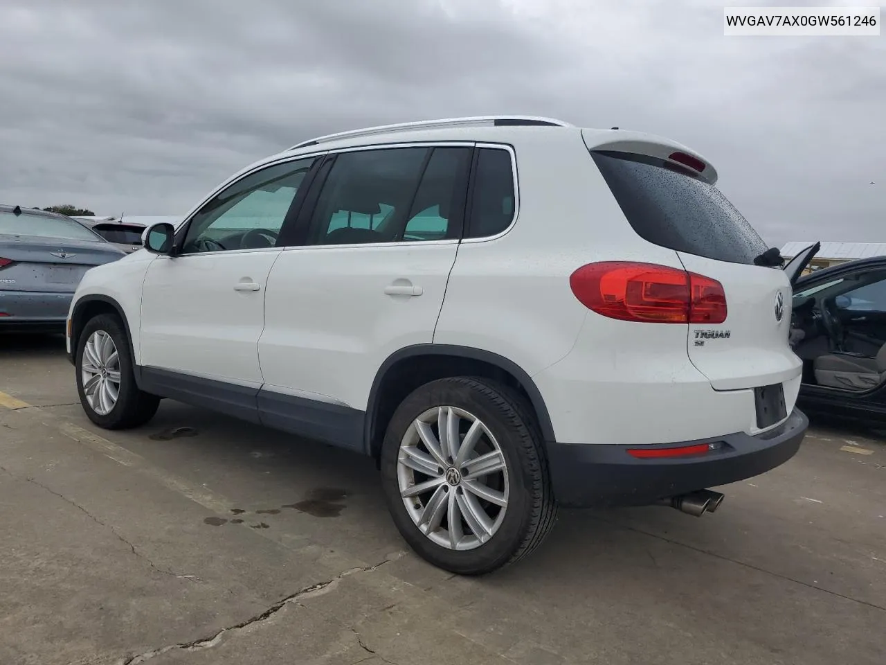 2016 Volkswagen Tiguan S VIN: WVGAV7AX0GW561246 Lot: 74946964