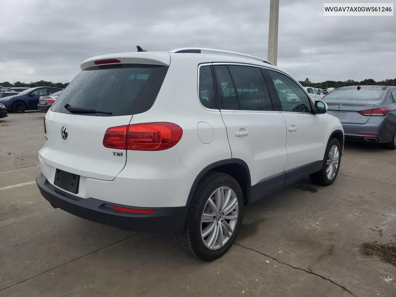 2016 Volkswagen Tiguan S VIN: WVGAV7AX0GW561246 Lot: 74946964