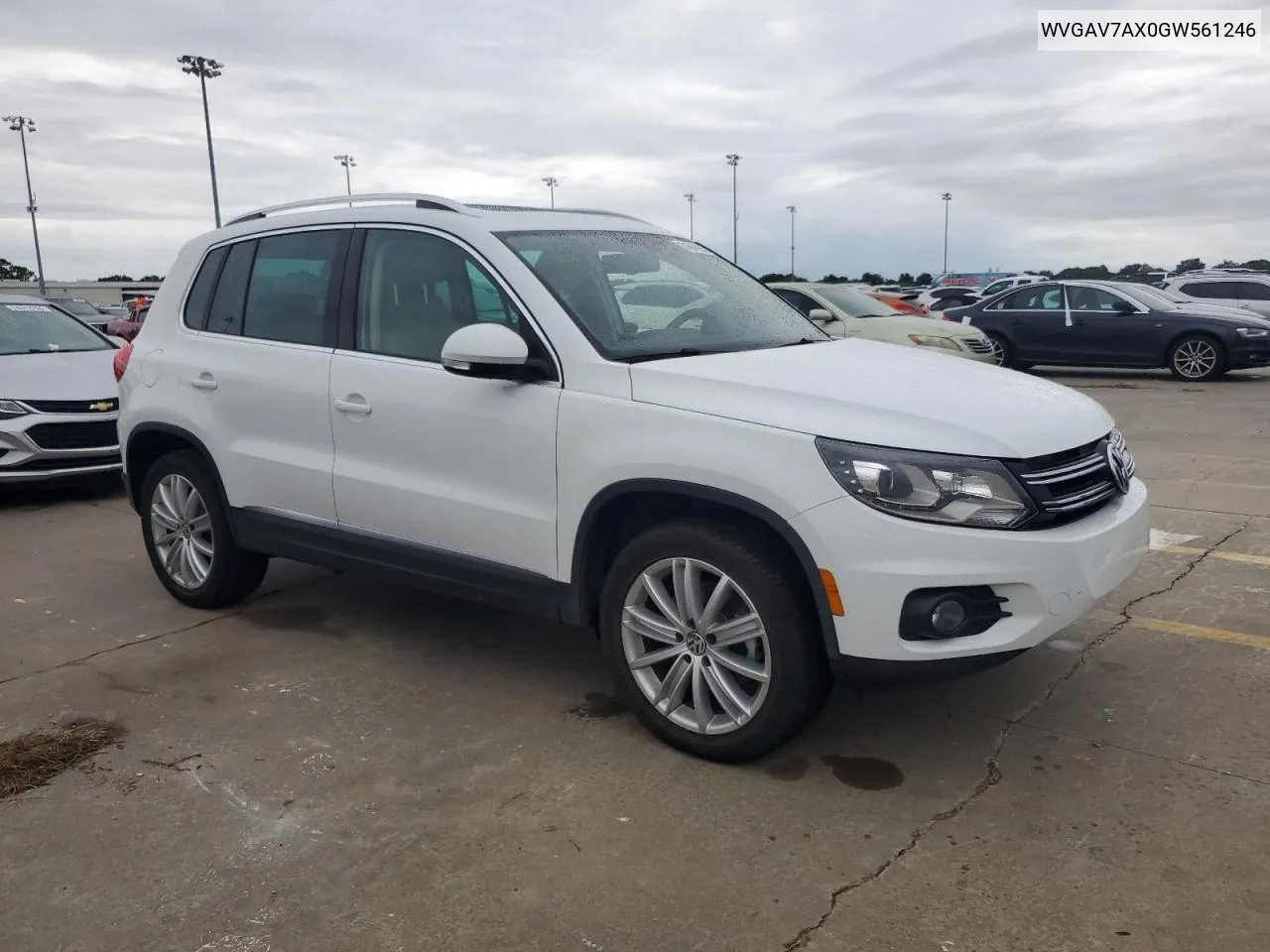 2016 Volkswagen Tiguan S VIN: WVGAV7AX0GW561246 Lot: 74946964