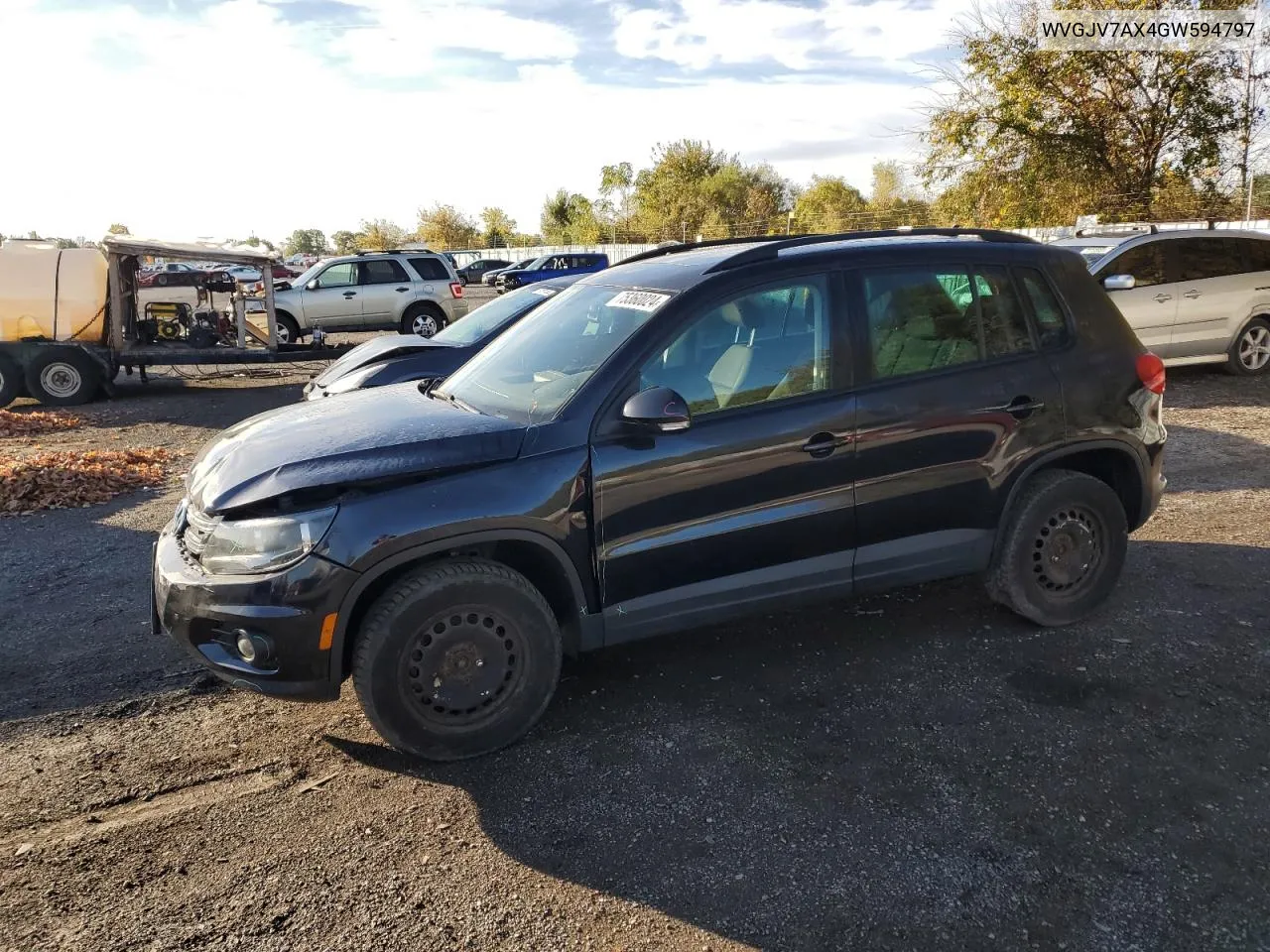 2016 Volkswagen Tiguan Comfortline VIN: WVGJV7AX4GW594797 Lot: 75360024