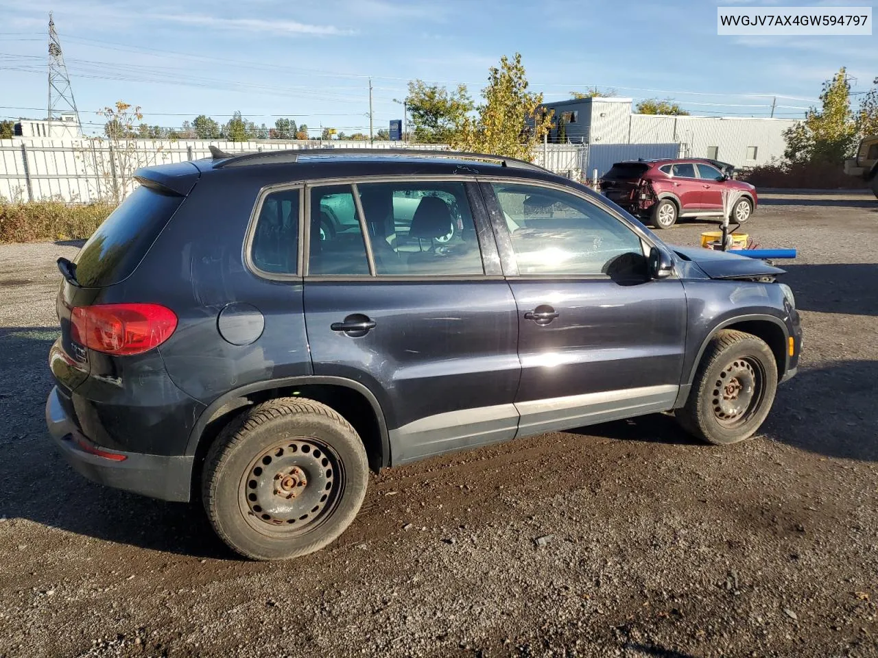 2016 Volkswagen Tiguan Comfortline VIN: WVGJV7AX4GW594797 Lot: 75360024