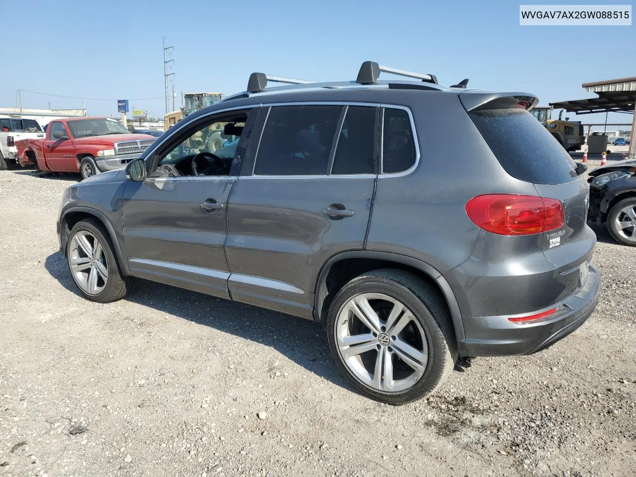 2016 Volkswagen Tiguan S VIN: WVGAV7AX2GW088515 Lot: 75644604