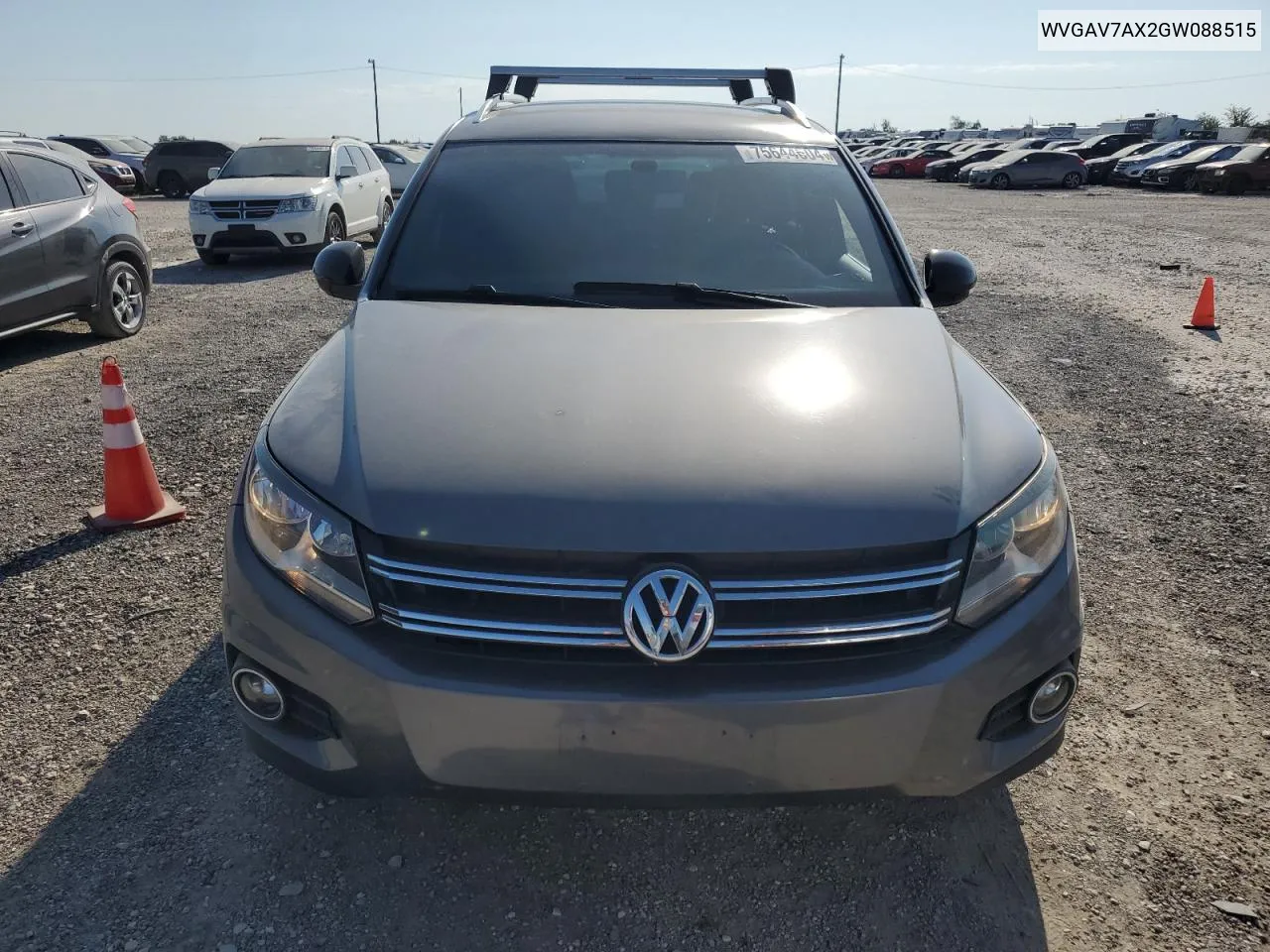 2016 Volkswagen Tiguan S VIN: WVGAV7AX2GW088515 Lot: 75644604