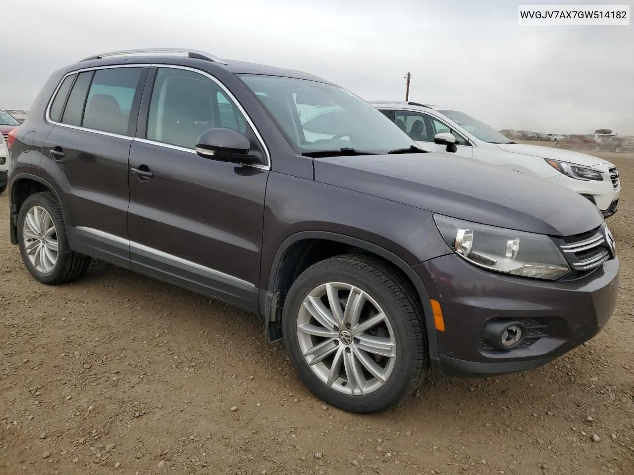 2016 Volkswagen Tiguan Comfortline VIN: WVGJV7AX7GW514182 Lot: 75755624