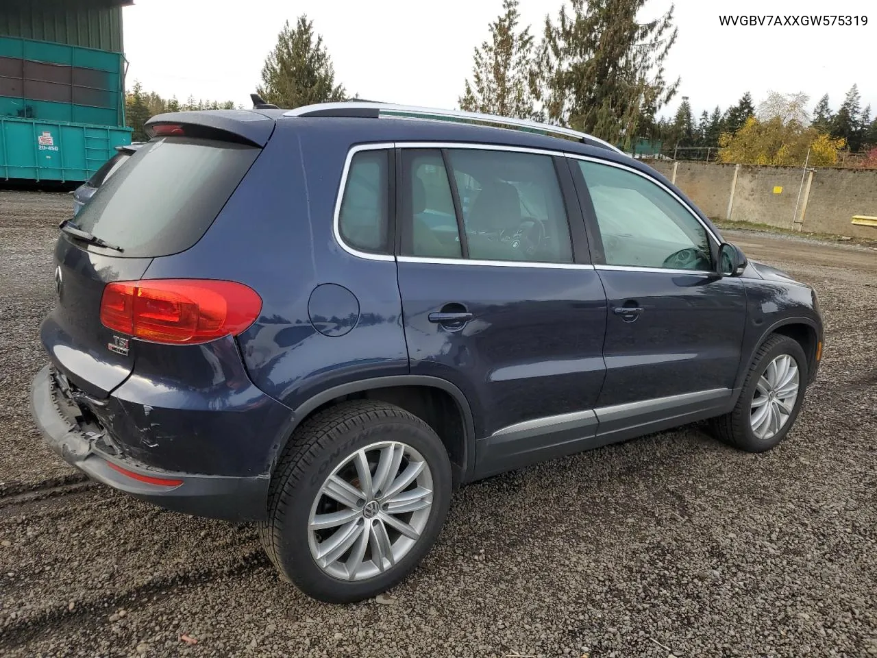 2016 Volkswagen Tiguan S VIN: WVGBV7AXXGW575319 Lot: 75761314