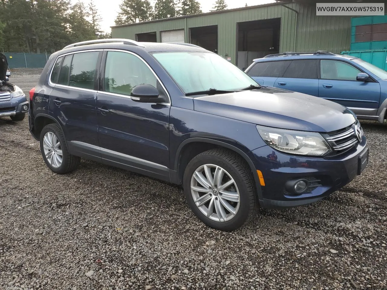 2016 Volkswagen Tiguan S VIN: WVGBV7AXXGW575319 Lot: 75761314