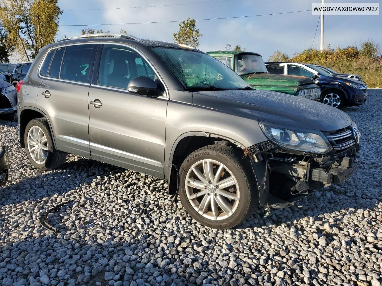 2016 Volkswagen Tiguan S VIN: WVGBV7AX8GW607927 Lot: 75816794