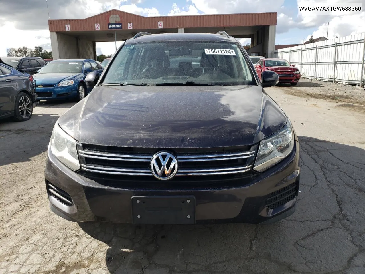 2016 Volkswagen Tiguan S VIN: WVGAV7AX1GW588360 Lot: 76011124