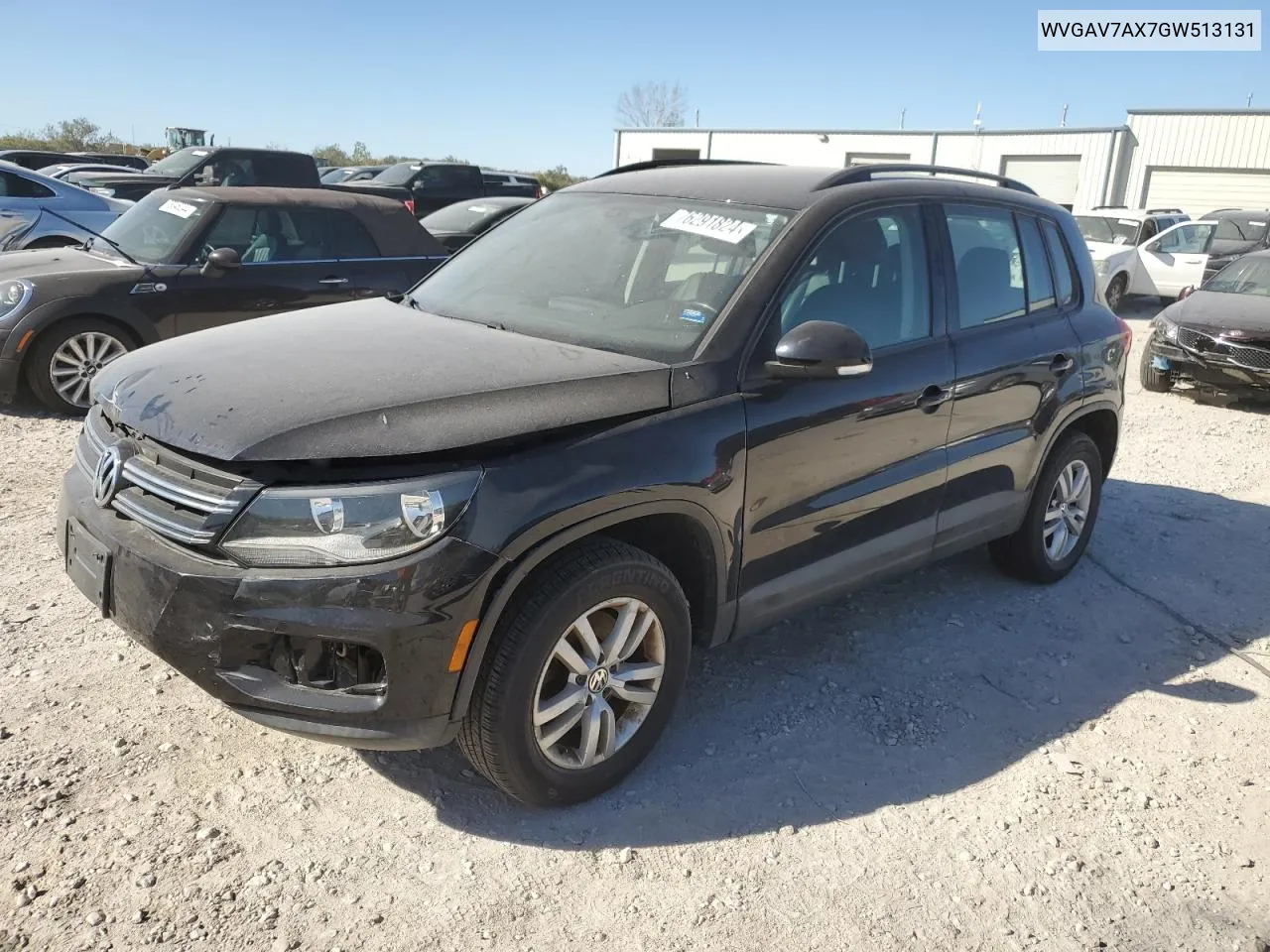 2016 Volkswagen Tiguan S VIN: WVGAV7AX7GW513131 Lot: 76291824