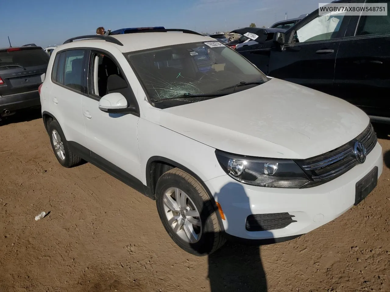 2016 Volkswagen Tiguan S VIN: WVGBV7AX8GW548751 Lot: 76532794